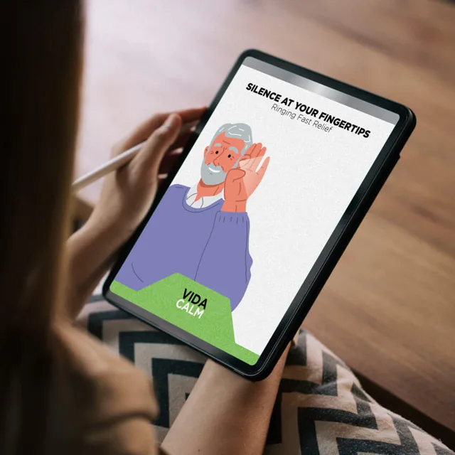 VidaCalm digital bonus guide displayed on a tablet